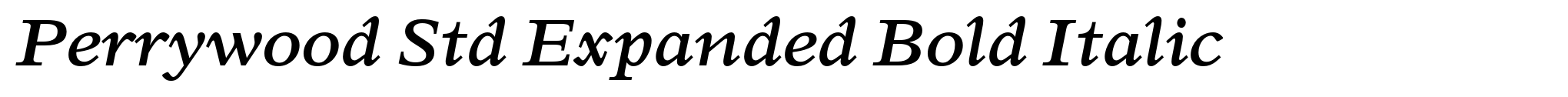 Perrywood Std Expanded Bold Italic image